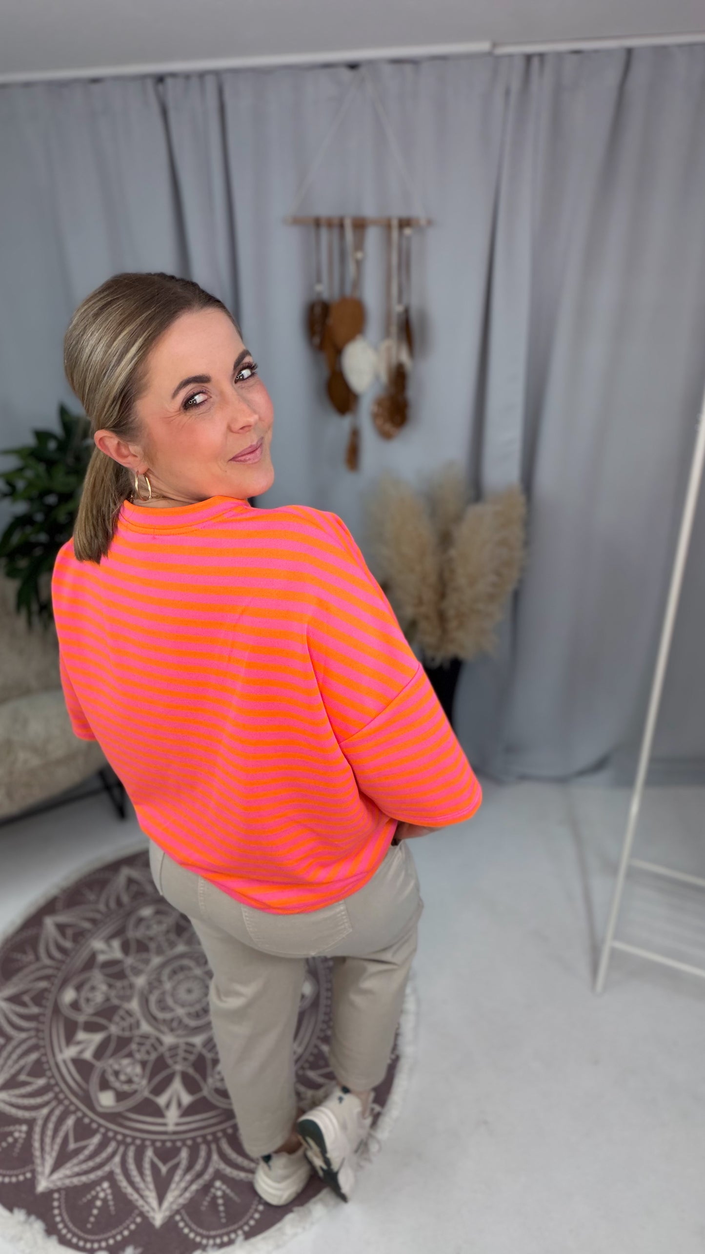 Pulli Anni, geringelt, mit kurzem Arm (70184)