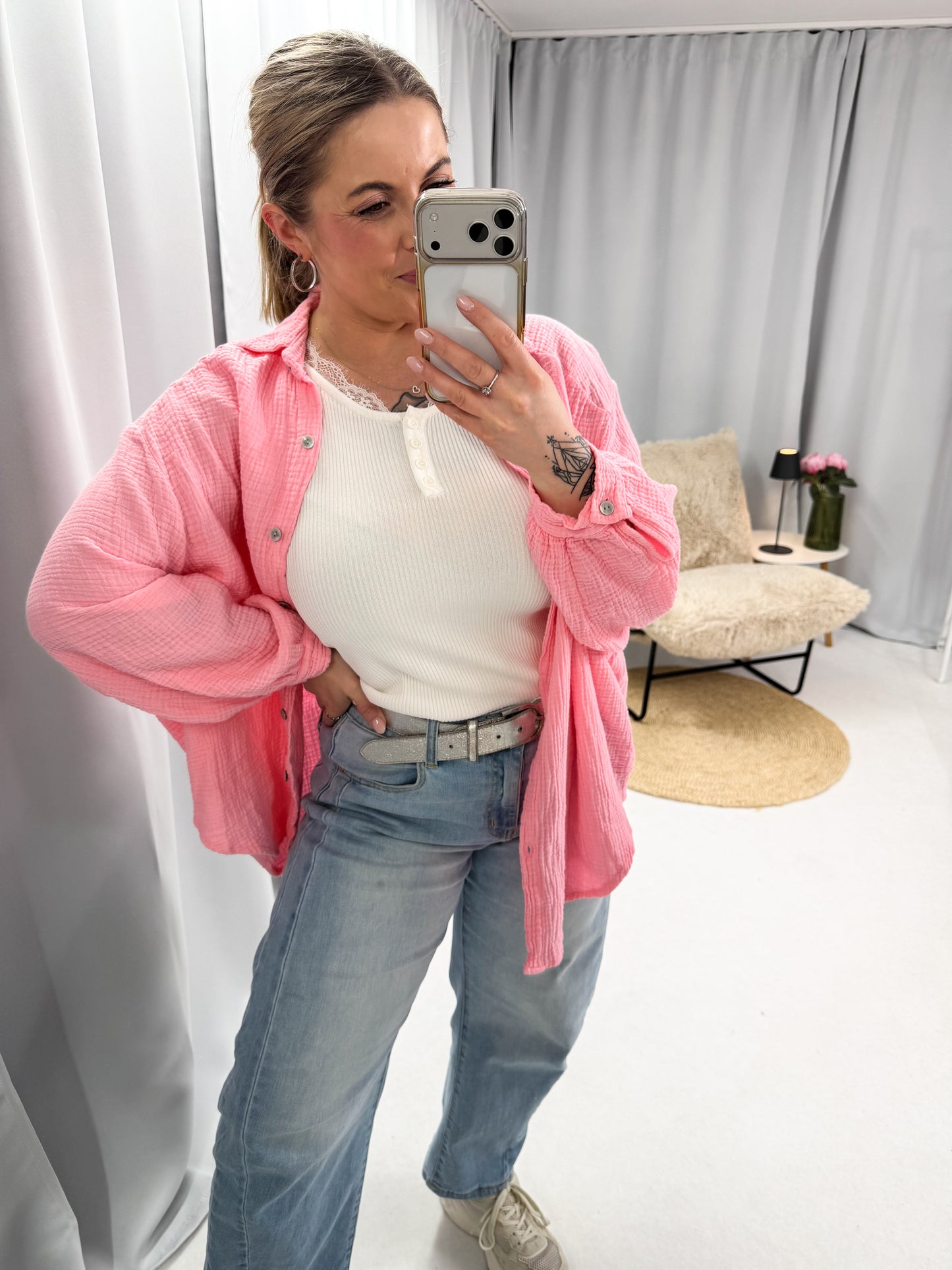 Musselin Bluse Good Vibes (70141)