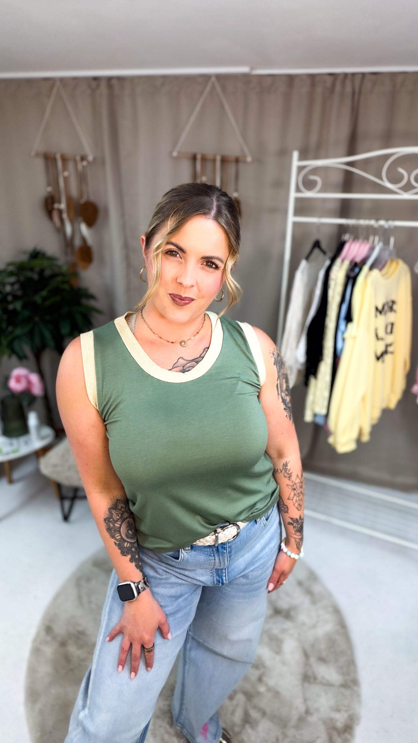 Top Juli in Khaki