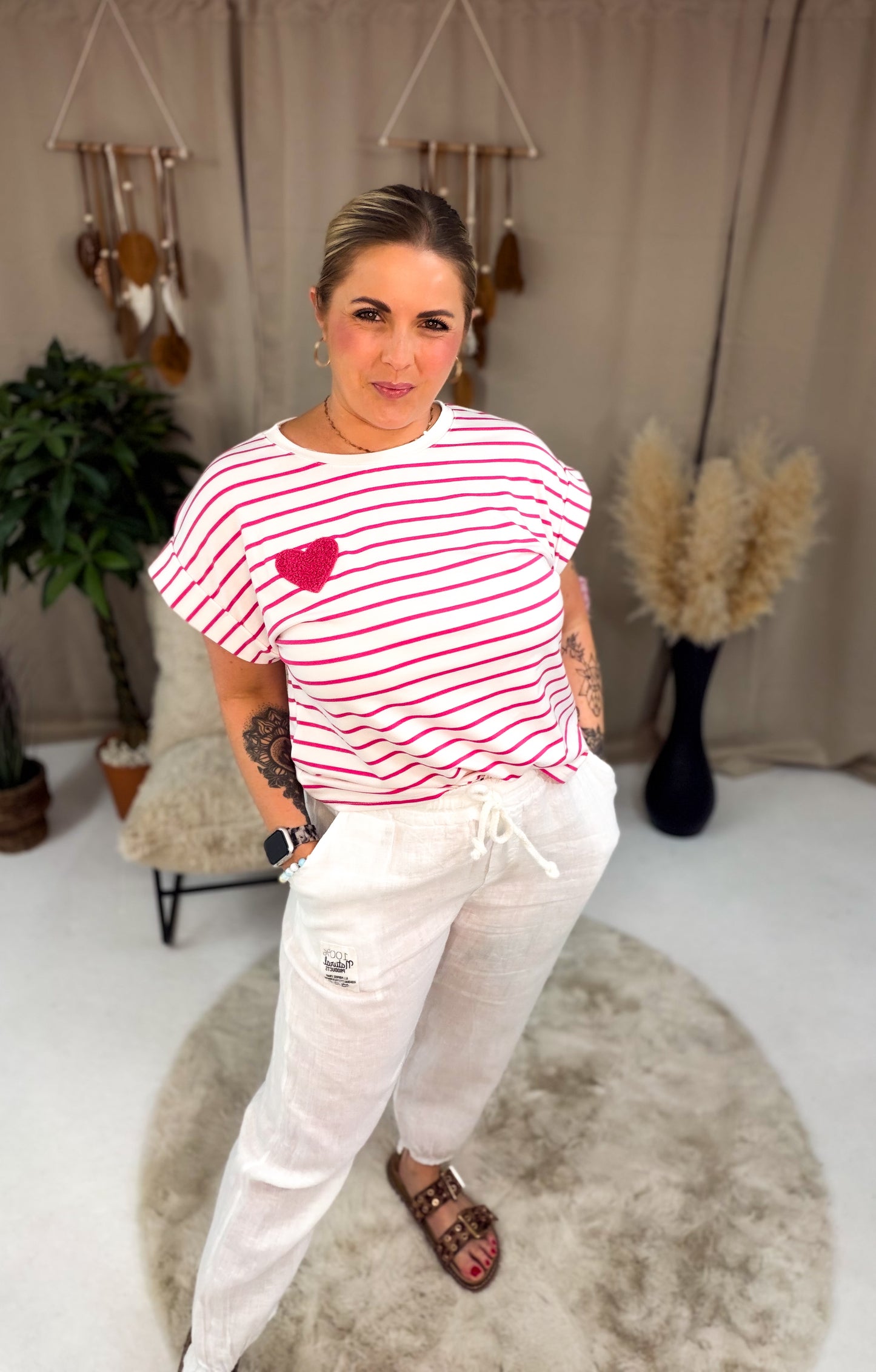 Shirt Maren - gestreift, mit Herz ( 70244)