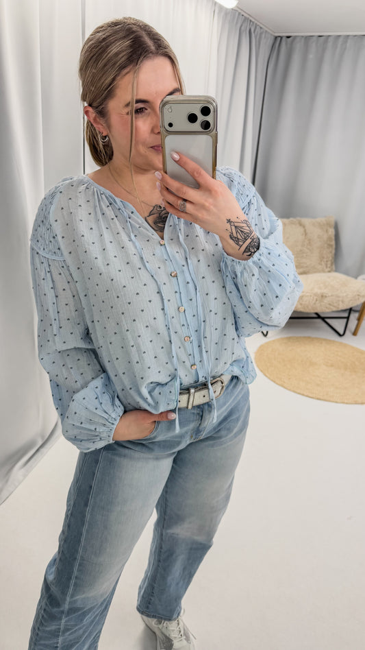 Bluse Kati, mit Herzchen (70101)