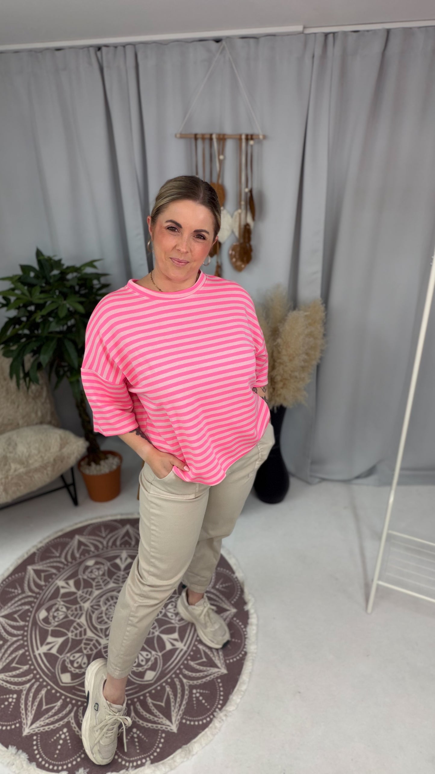 Pulli Anni, geringelt, mit kurzem Arm (70184)