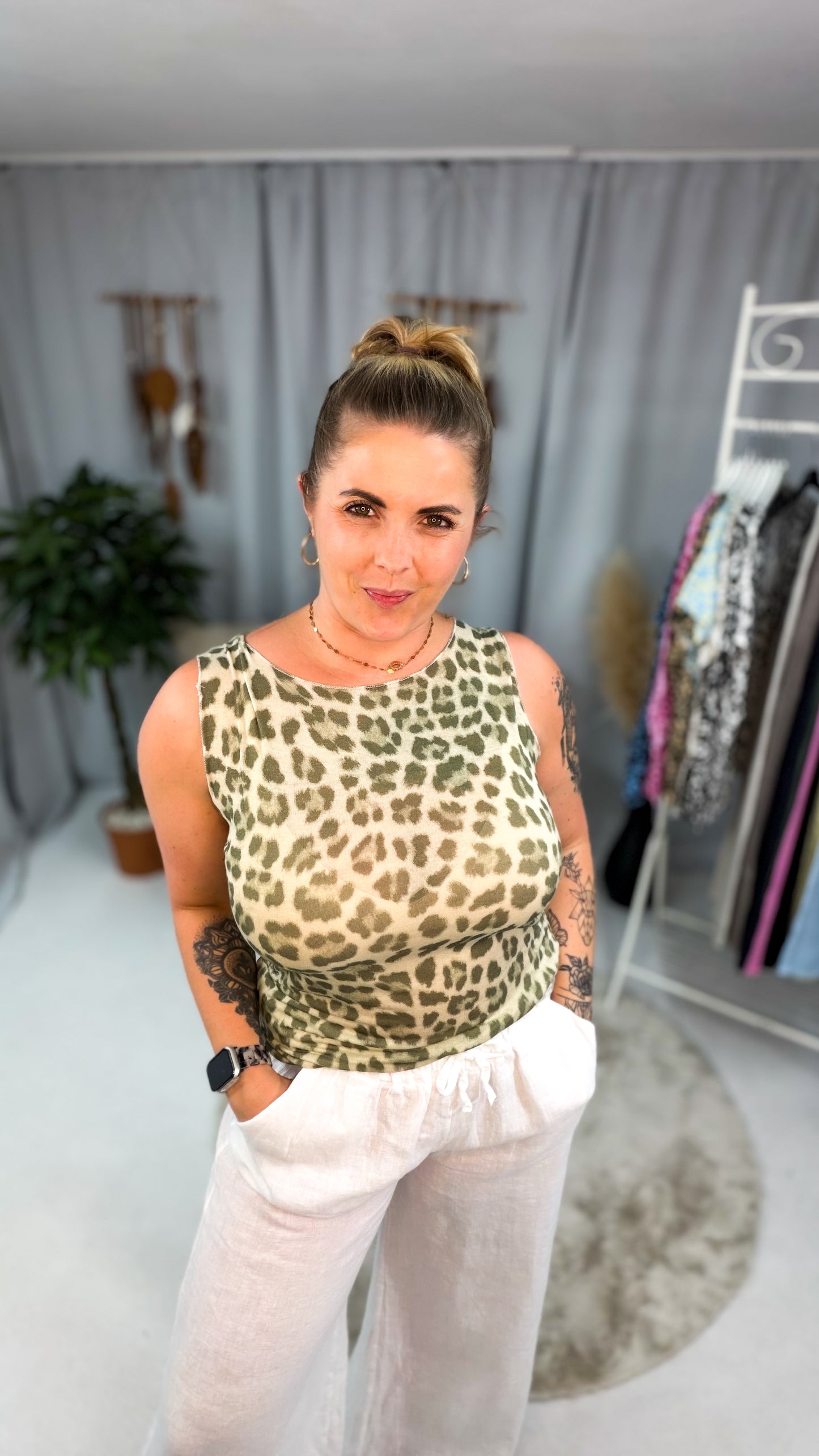 Top Anni im Leoprint mit Kaschmiranteil (70239)