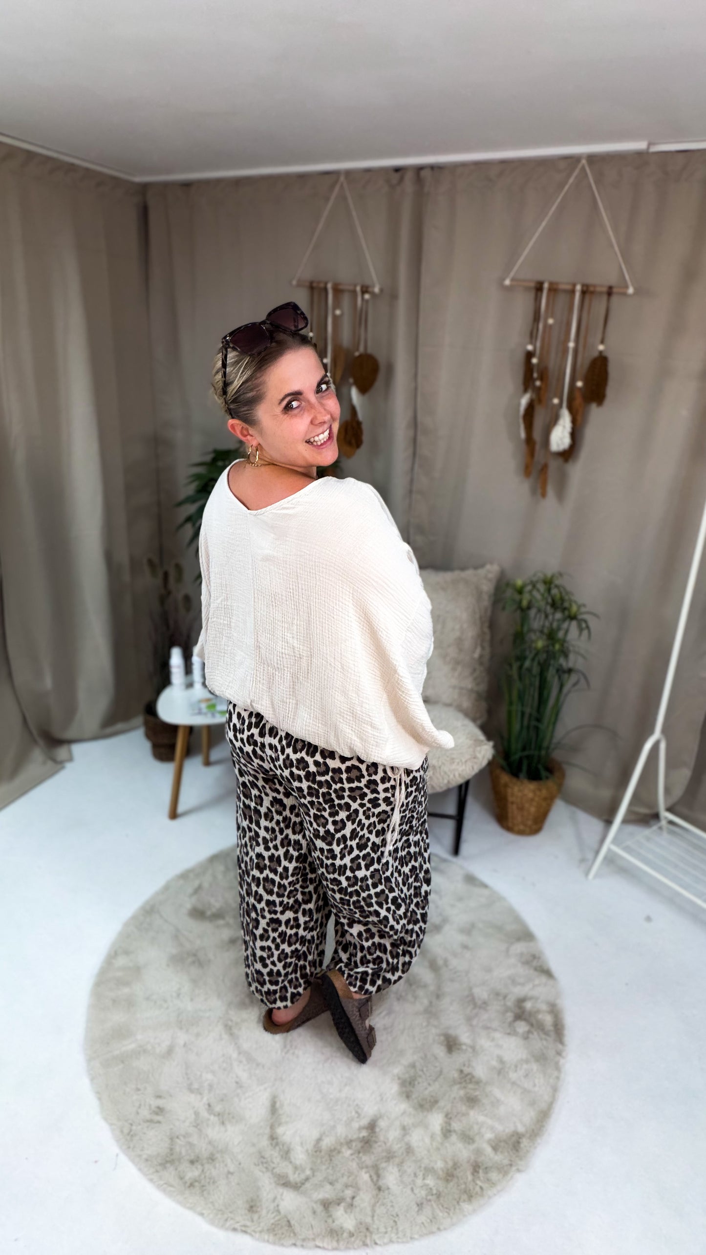Musselin Shirt Theresa in beige 70285