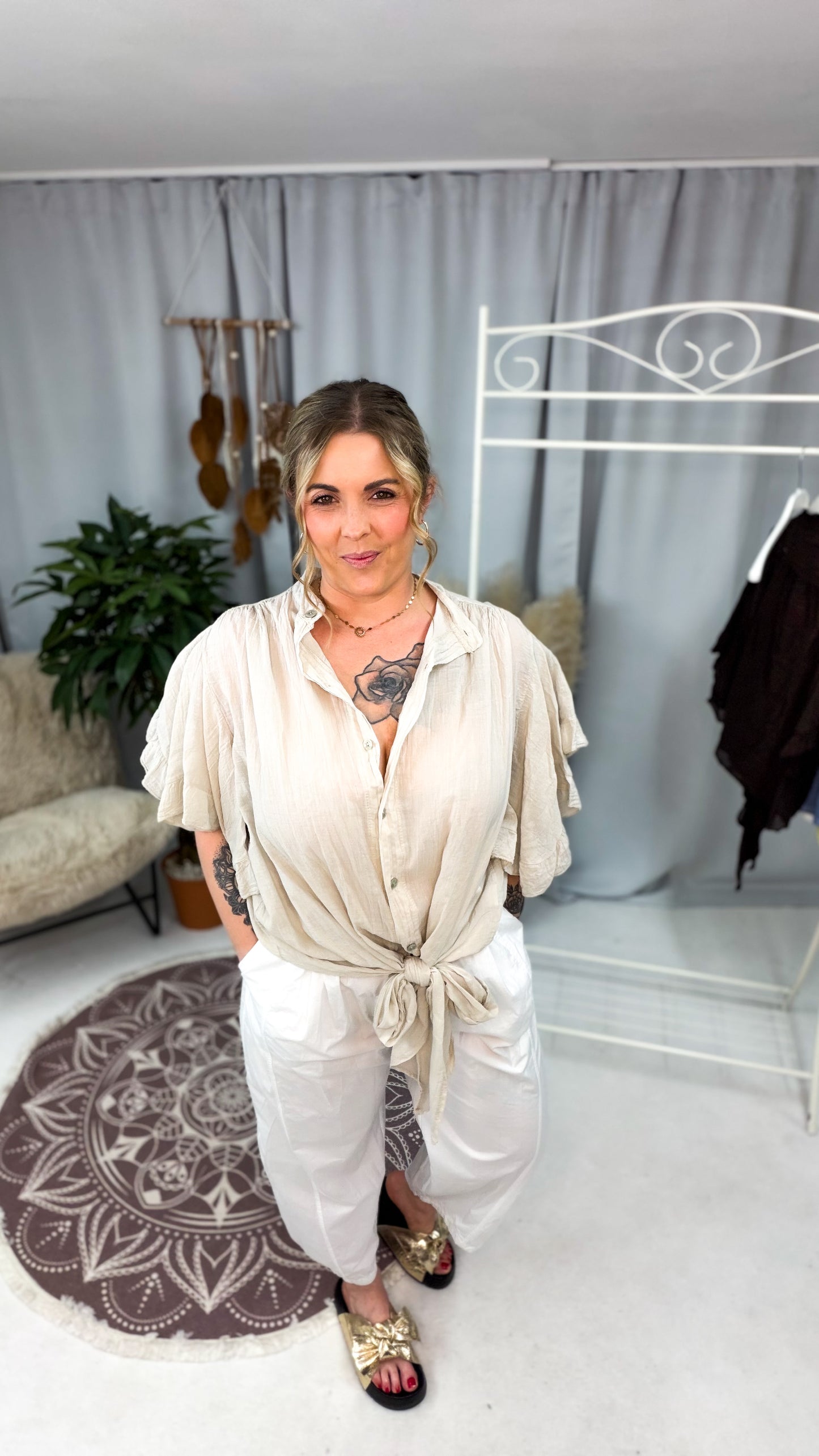 Bluse Caro, halbtransparent (70185)