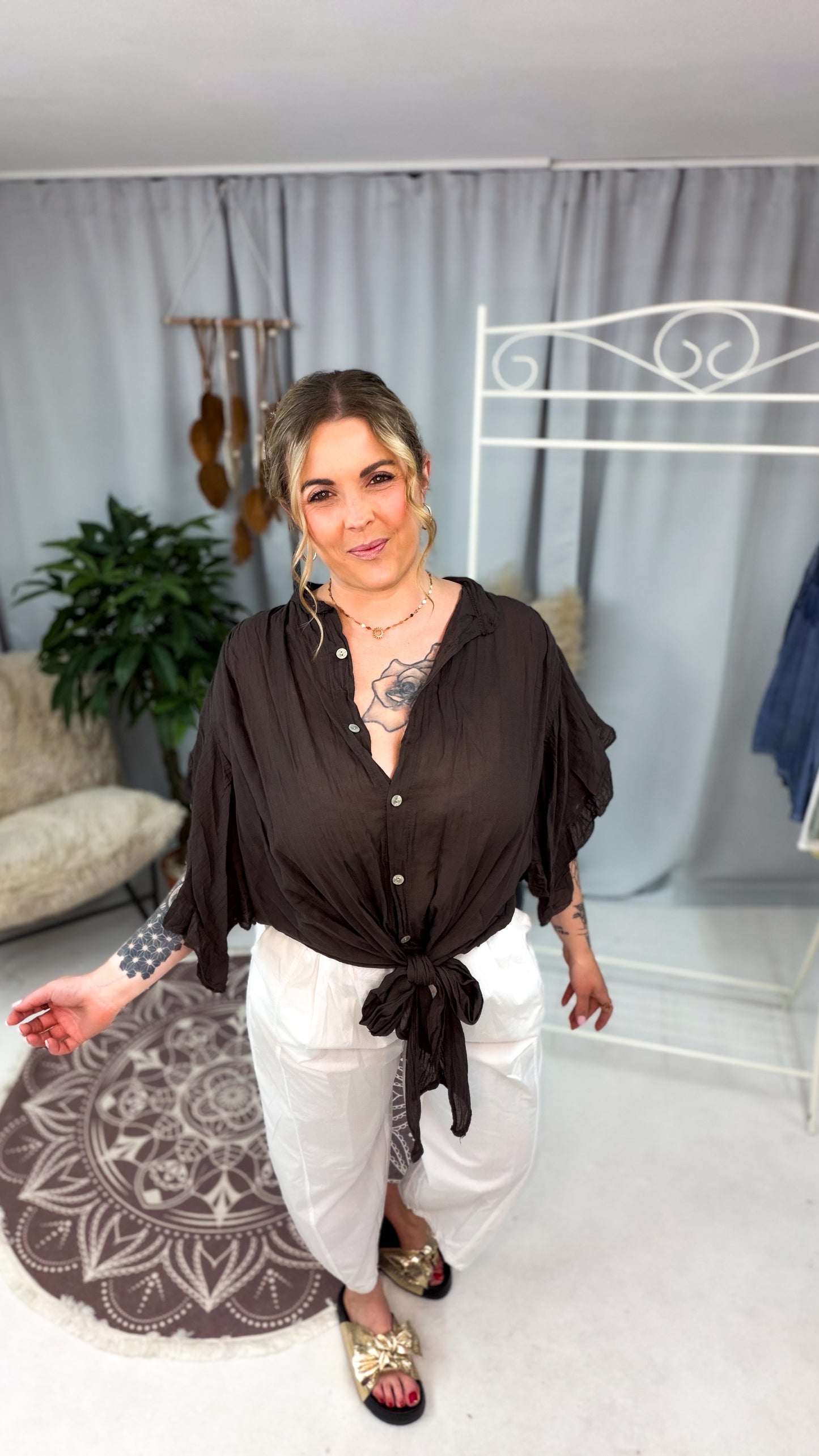 Bluse Caro, halbtransparent (70185)