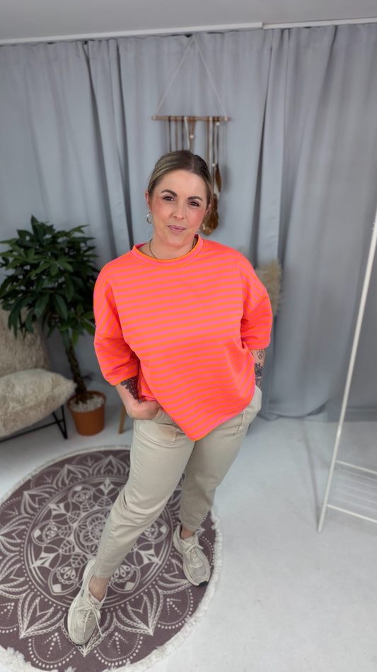 Pulli Anni, geringelt, mit kurzem Arm (70184)