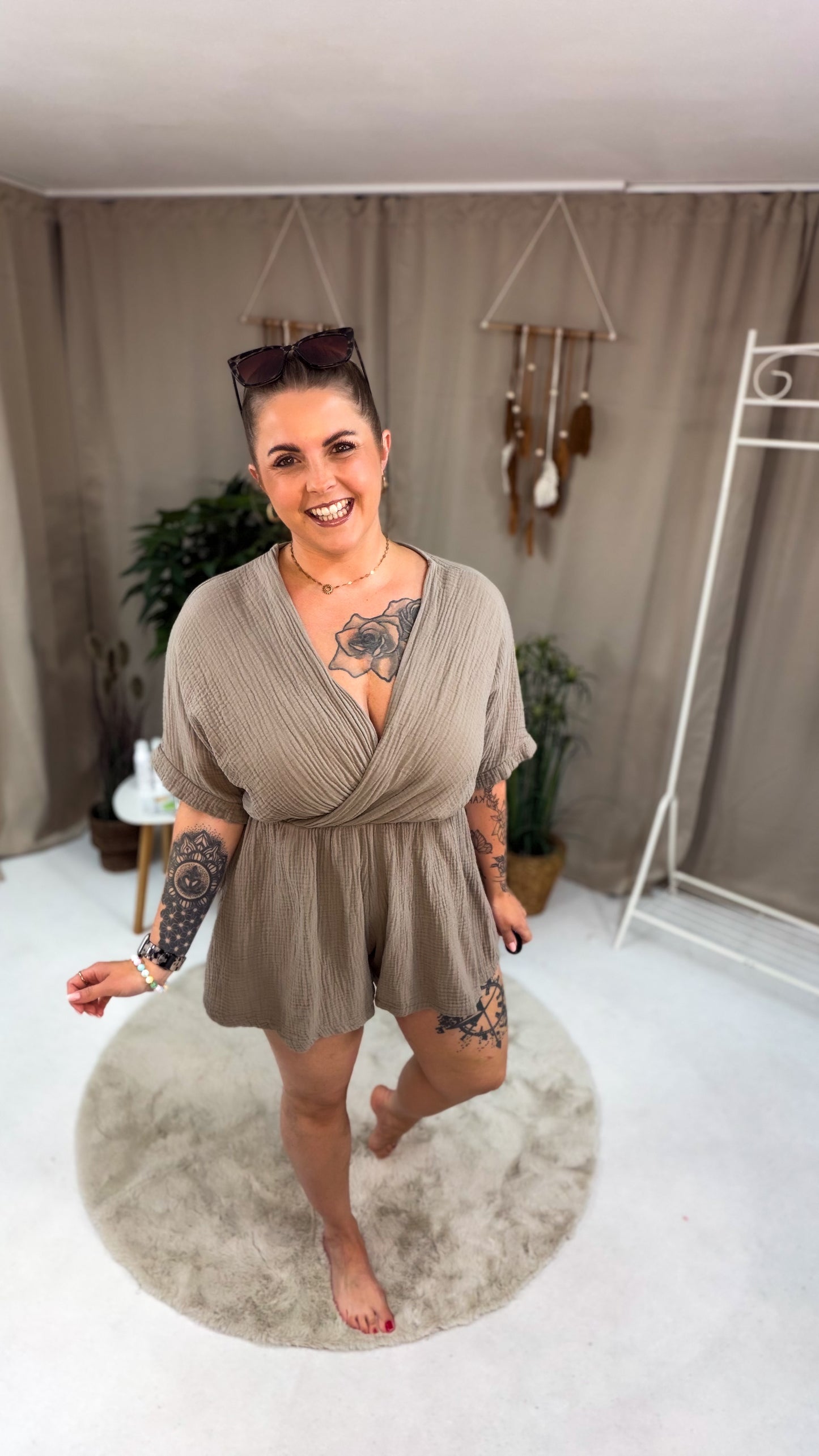 Musselin Jumpsuit Uni
