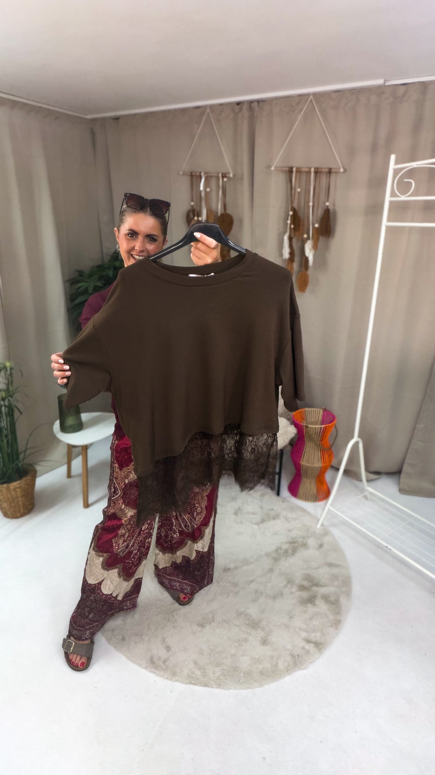 Shirt Mine mit Spitze 70349
