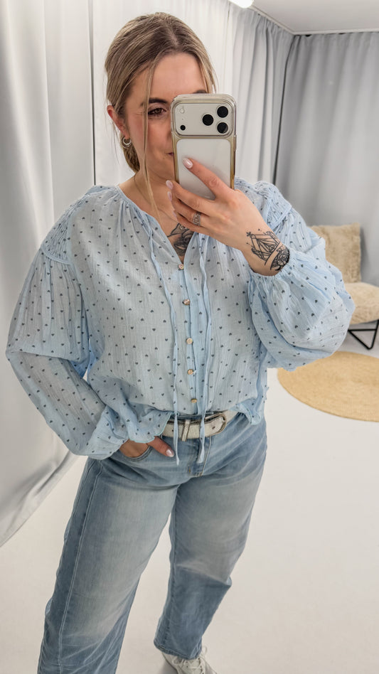 Bluse Kati, mit Herzchen (70101)
